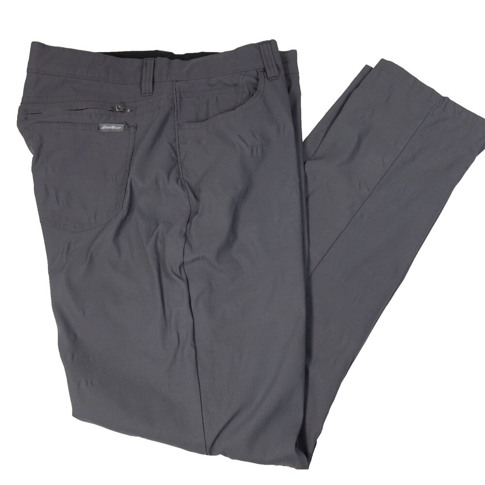 Eddie Bauer Adventure Trek Men's 36x32 Charcoal Gray Nylon/Spandex Chino Pants